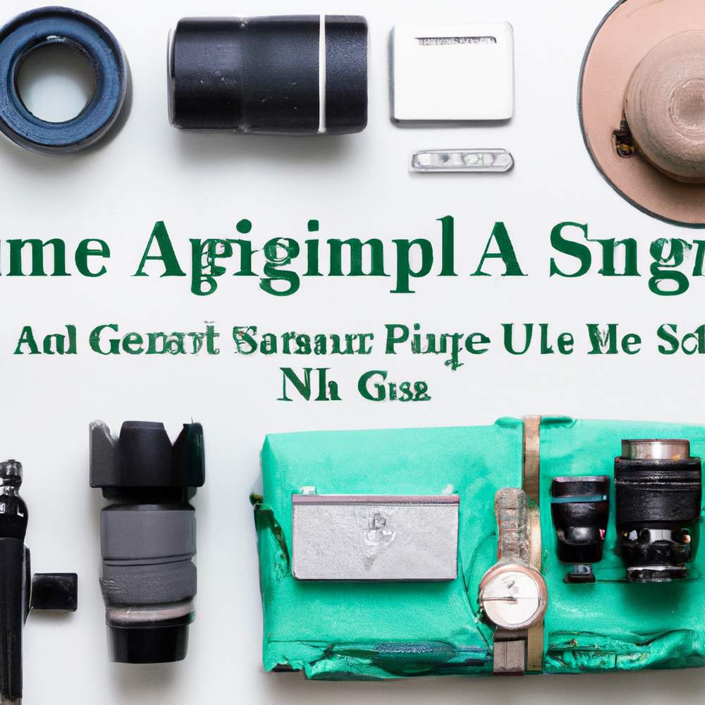 Flat lay of travel packing essentials including a hat and camera gear